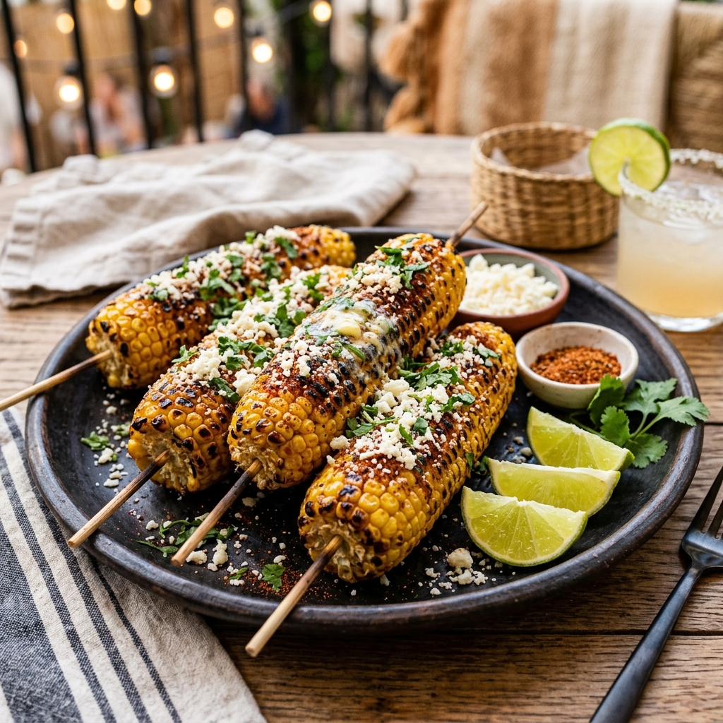Warm cast iron bowl of silky sweet homemade creamed corn