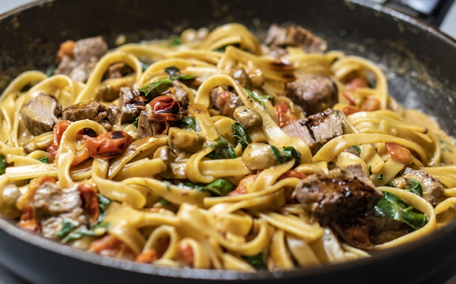 Ribbons of tagliatelle smothered in rich, slow simmered Bolognese sauce